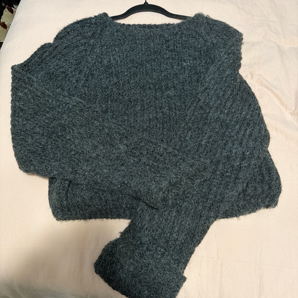 POL Charcoal Women's Crew Neck Sweater